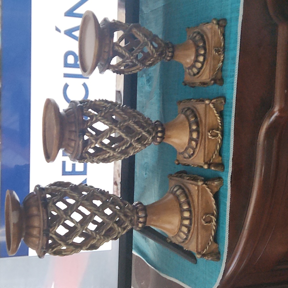 Vintage candel holder set 3